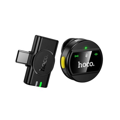 Безжичен микрофон Hoco L21 USB-C, с приемник, черен