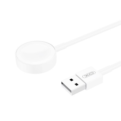 Безжично магнитно зарядно за часовник Apple iWatch XO CX012 с USB кабел, Бял