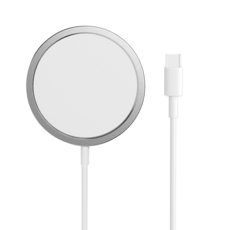 Безжично зарядно устройство BWOO WL-12 PD MagSafe, 15W, Бяло