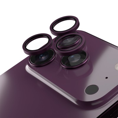 Etteri стъкло за камера за iPhone 18 Pro / 18 Pro Max тъмна череша