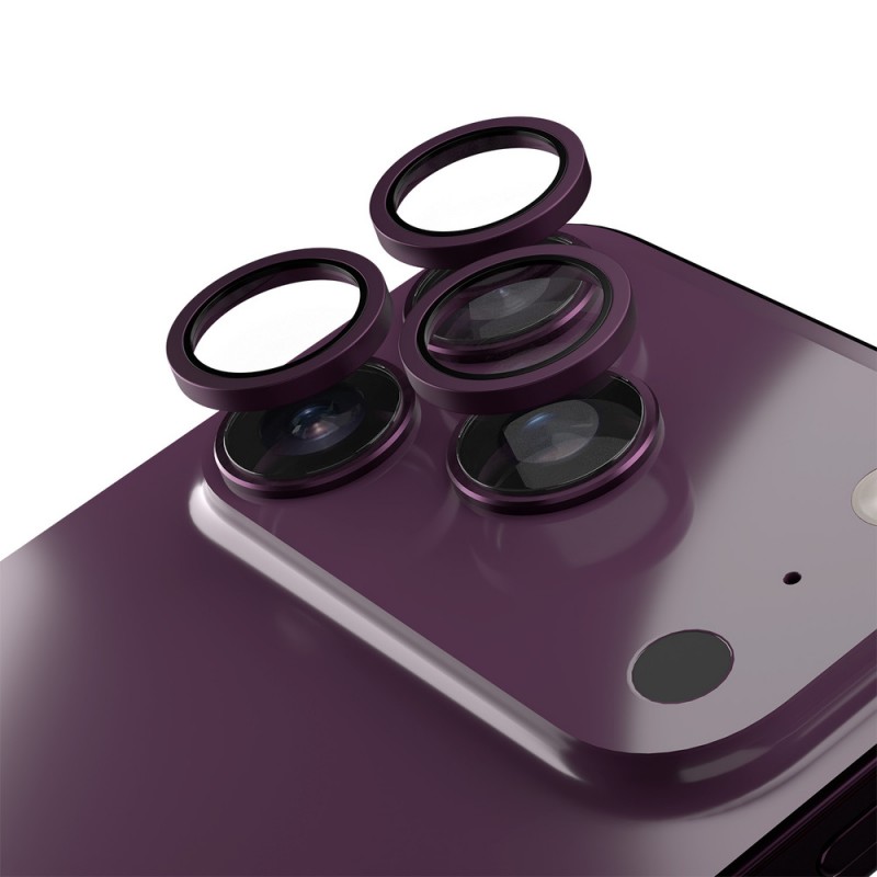 Etteri стъкло за камера за iPhone 18 Pro / 18 Pro Max тъмна череша