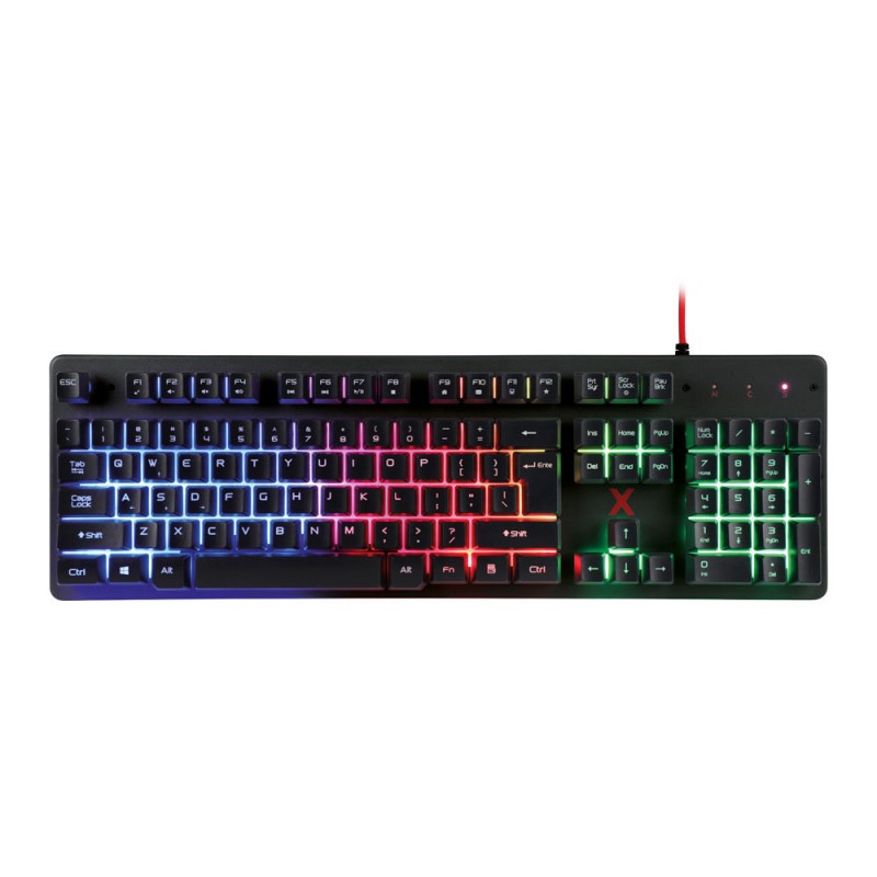 Геймърска светеща клавиатура за компютър Maxlife Gaming MXGK-200, RGB, с кабел 1.8м, Черна