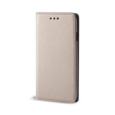 Калъф тефтер флип bSmart Magnet Book страничен, За Motorola Moto G14, Златист