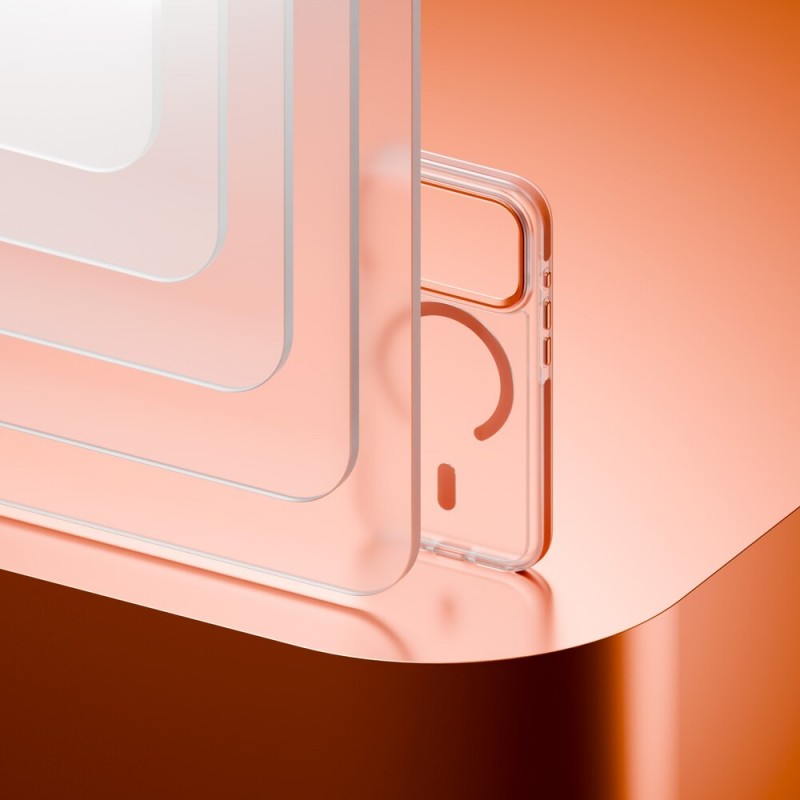 Кейс Etteri Icy Mag case, За iPhone 17 Pro (6.3), Оранжев