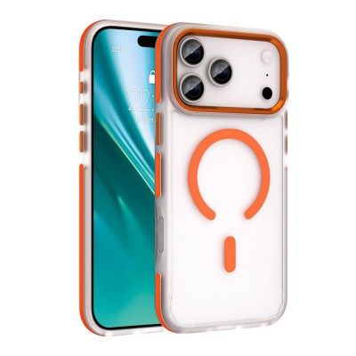 Кейс Etteri Icy Mag case, За iPhone 17 Pro (6.3), Оранжев