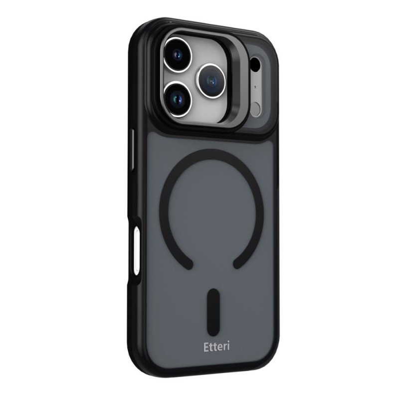 Кейс Etteri Morning Fog с Magsafe и стойка, За iPhone 17 Pro Max (6.9), Черен
