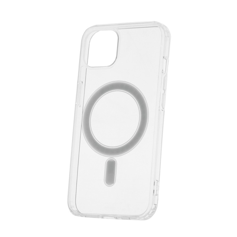 Силиконов кейс bSmart Magsafe 1.5mm, За iPhone 15 Pro Max (6.7), Прозрачен