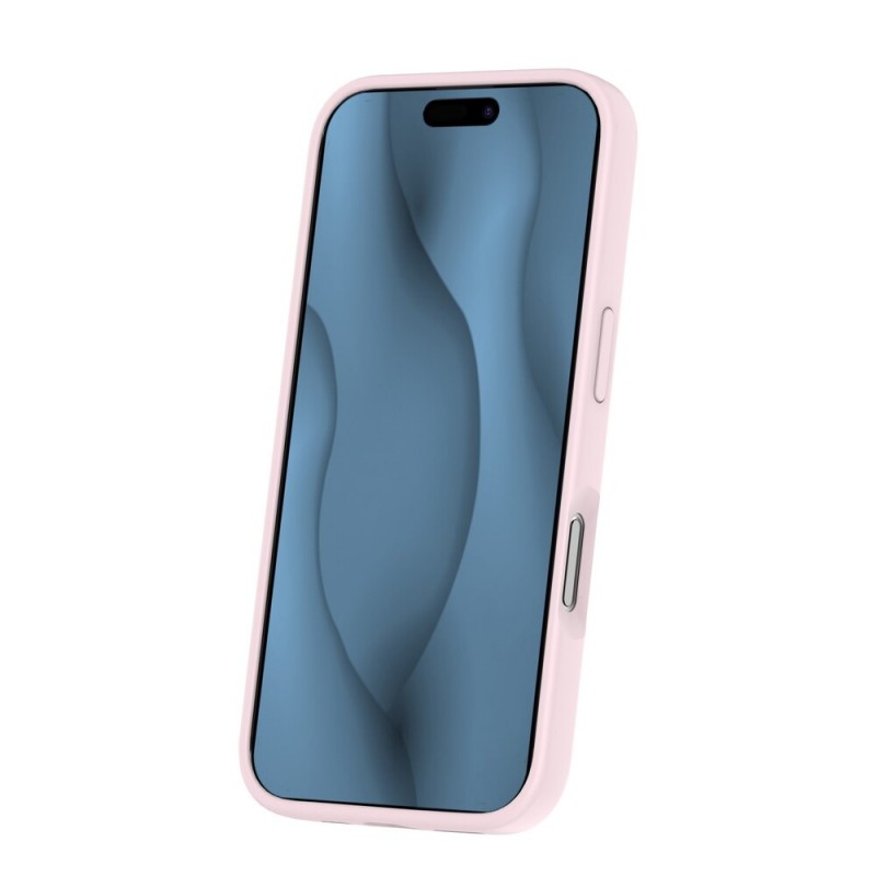 Кейс Silicone Thin Mag за iPhone 16 (6.1), светлорозов