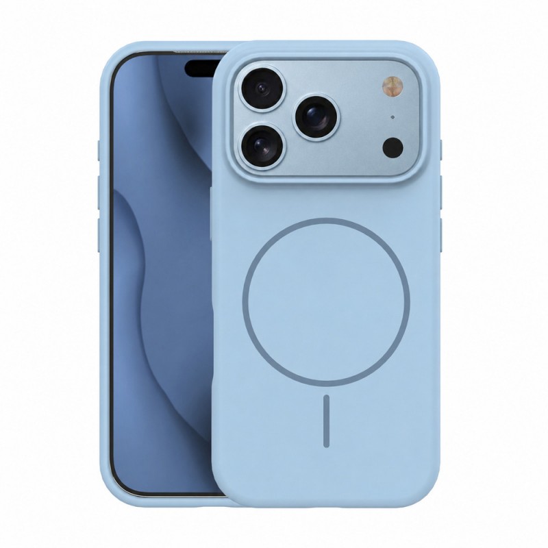 Силиконов кавър Thin Mag за iPhone 17 Pro Max / 18 Pro Max 6.9" светло син