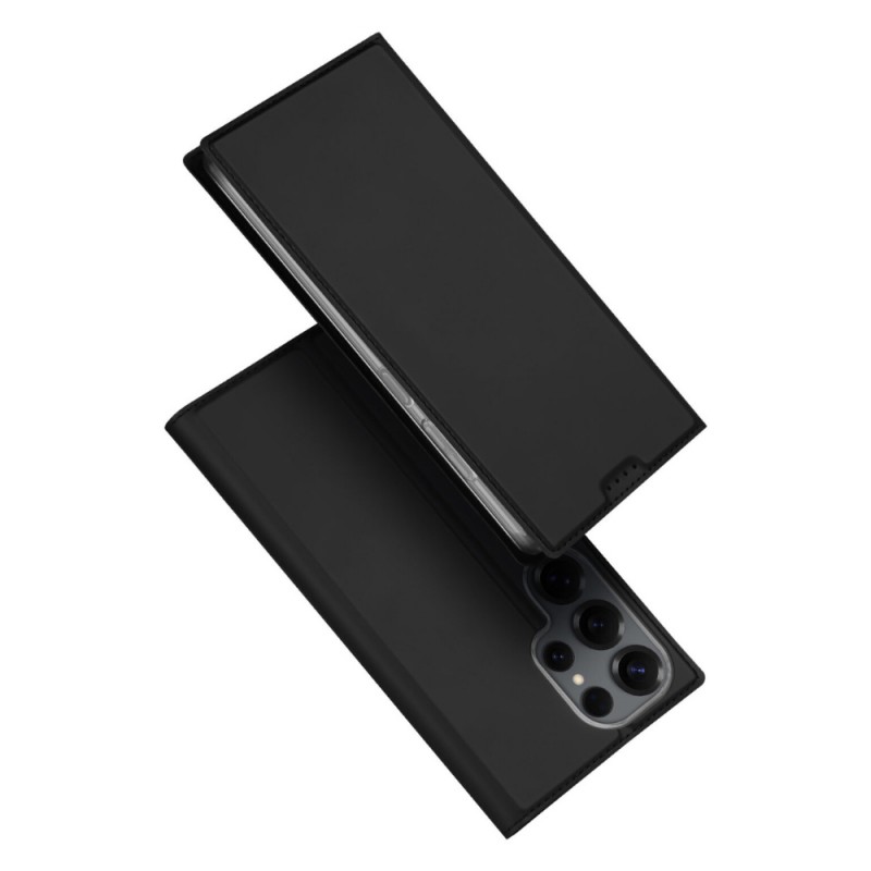 Кожен калъф тефтер Dux Ducis SKIN PRO, За Samsung Galaxy S25 Ultra, Черен