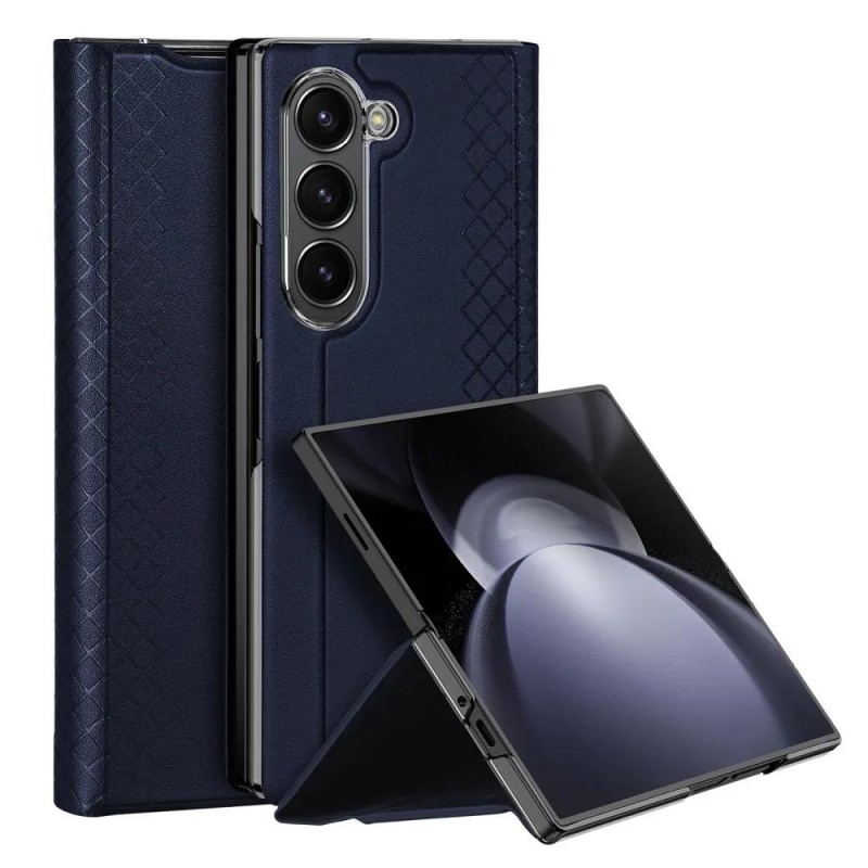 Кожен кейс Dux Ducis BRIL, За Samsung Galaxy Z Fold6, Тъмносин