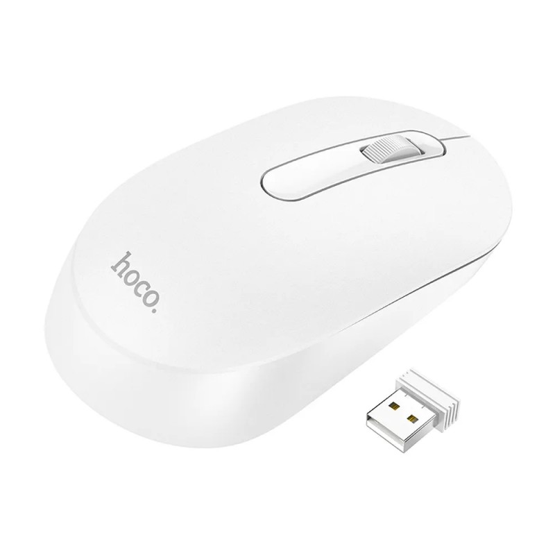 Оптична безжична мишка HOCO 2,4G 1200dpi GM14, Бяла
