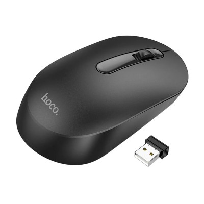 Оптична безжична мишка HOCO 2,4G 1200dpi GM14, Черна