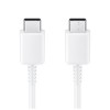Оригинален кабел Samsung USB-C - USB-C, EP-DA705BBE, 1м, 3A, в плик, Бял