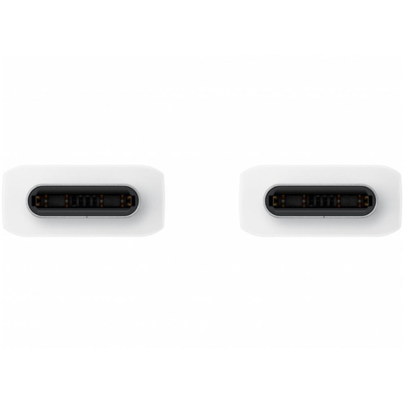Оригинален кабел Samsung USB-C - USB-C, EP-DA705BBE, 1м, 3A, в плик, Бял