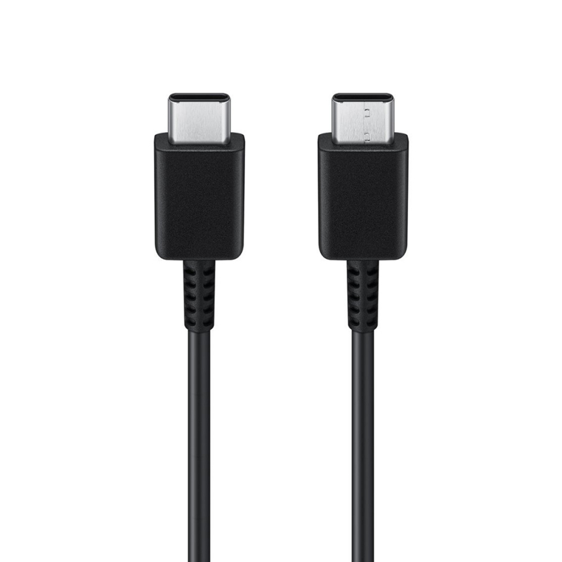 Оригинален кабел Samsung USB-C - USB-C, EP-DA705BBE, 1м, 3A, в плик, Черен