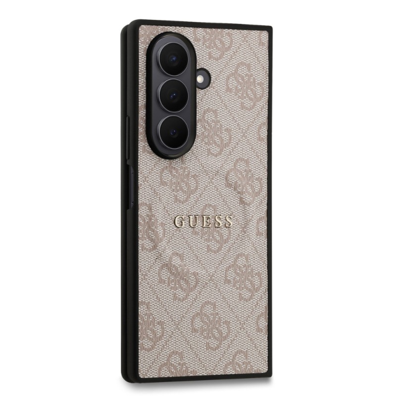 Оригинален кейс Guess 4G Ring Classic Logo MagSafe, За Samsung Galaxy Z Fold7, Розов