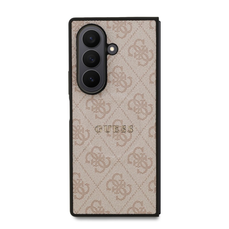 Оригинален кейс Guess 4G Ring Classic Logo MagSafe, За Samsung Galaxy Z Fold7, Розов