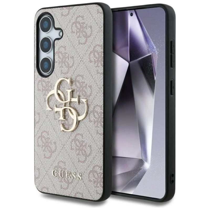 Оригинален кейс Guess Big 4G Logo Classic, За Samsung Galaxy S25, Розов