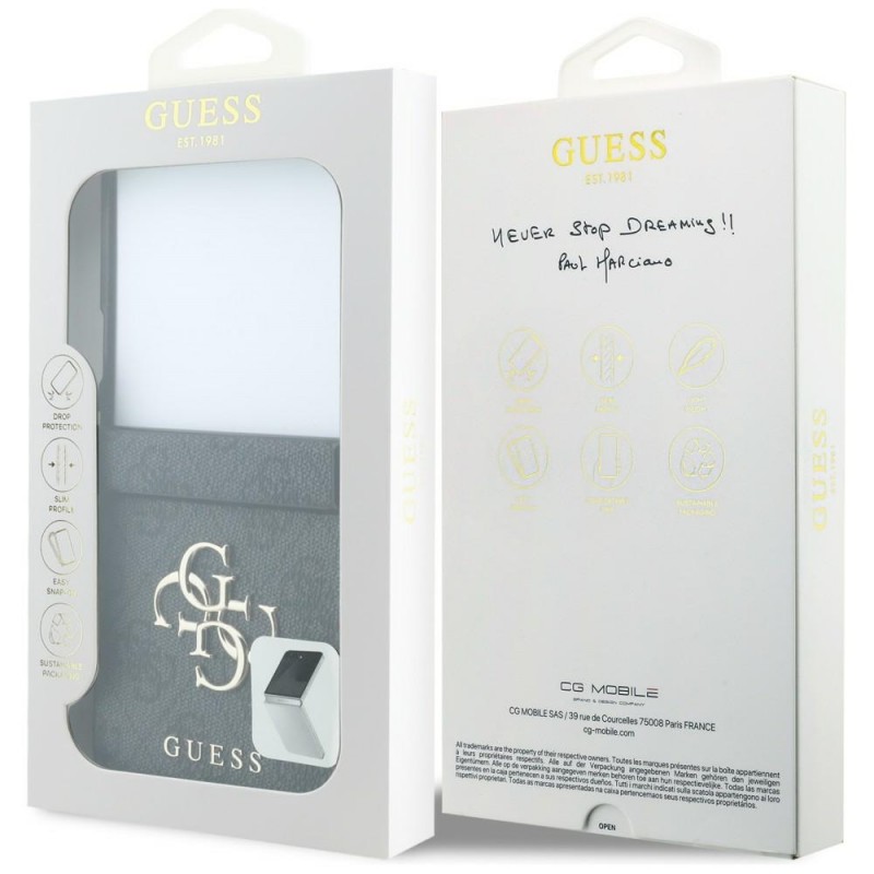 Оригинален кейс Guess Big 4G Logo, За Samsung Galaxy Z Flip8, Черен