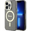 Оригинален кейс Guess Glitter Gold MagSafe, За iPhone 14 Pro (6.1), Черен