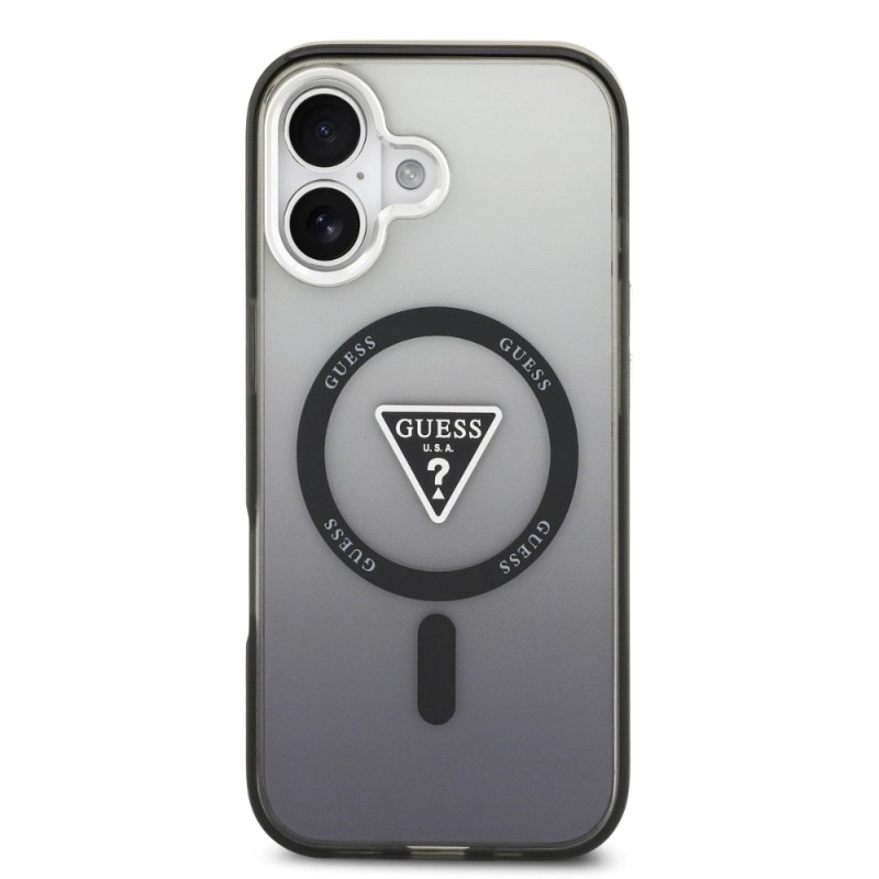 Оригинален кейс Guess IML Gradient Triangle Logo, За iPhone 17 (6.3), Черен
