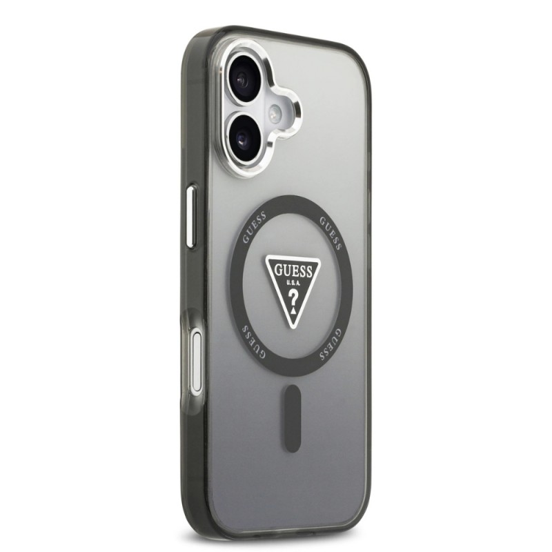Оригинален кейс Guess IML Gradient Triangle Logo, За iPhone 17 (6.3), Черен