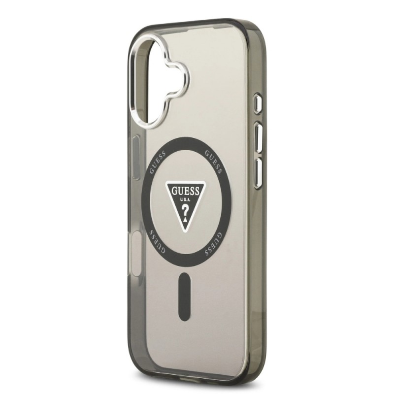 Оригинален кейс Guess IML Gradient Triangle Logo, За iPhone 17 (6.3), Черен