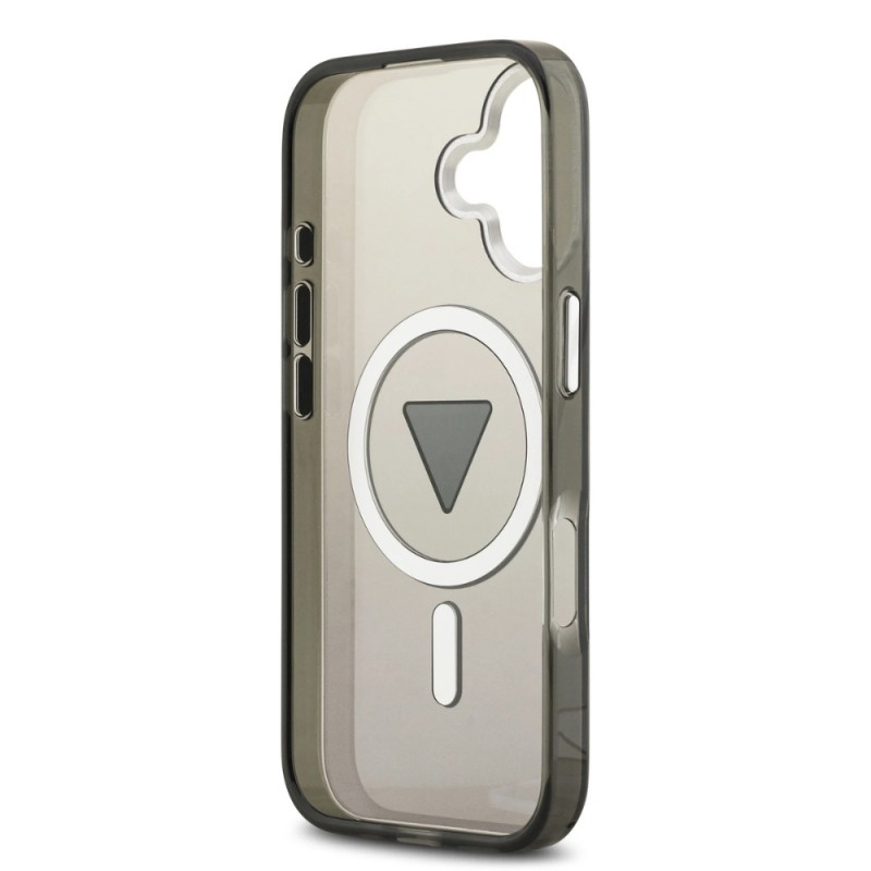 Оригинален кейс Guess IML Gradient Triangle Logo, За iPhone 17 (6.3), Черен