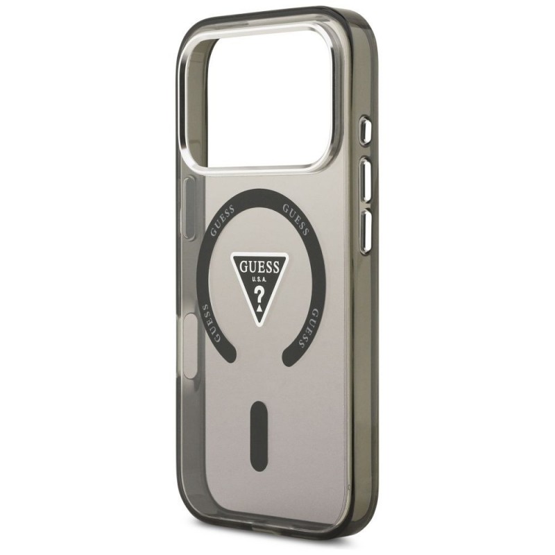 Оригинален кейс Guess IML Gradient Triangle Logo, За iPhone 17 Pro Max (6.9), Черен