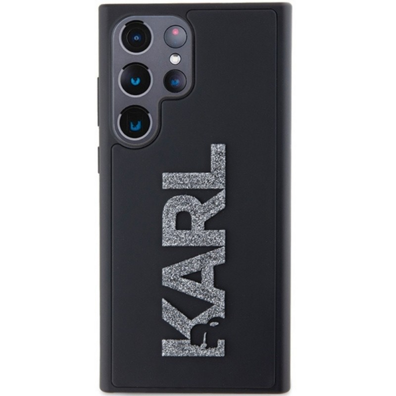 Оригинален кейс Karl Lagerfeld HC 3D Logo Glitter, За Samsung Galaxy S24 Ultra (S928B), Черен