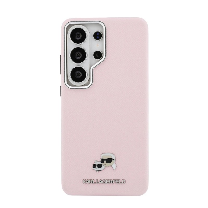 Оригинален кейс Karl Lagerfeld Saffiano KC Metal Logo MagSafe, За Samsung Galaxy S26 Ultra, Розов