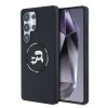 Оригинален кейс Karl Lagerfeld Silicone Double Heads And Circle MagSafe, За Samsung Galaxy S25 Ultra, Черен