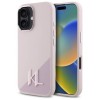 Оригинален кейс Karl Lagerfeld Silicone Shadow Metal Initial MagSafe, За iPhone 16 (6.1), Розов