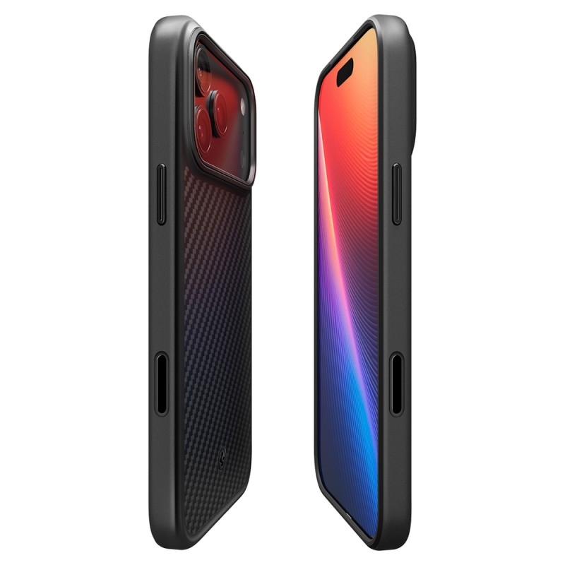 Оригинален кейс Spigen Enzo Aramid T, За iPhone 17 Pro Max (6.9), Черен