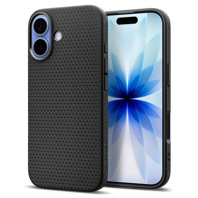 Оригинален кейс Spigen Liquid Air, За iPhone 17 (6.3), Черен