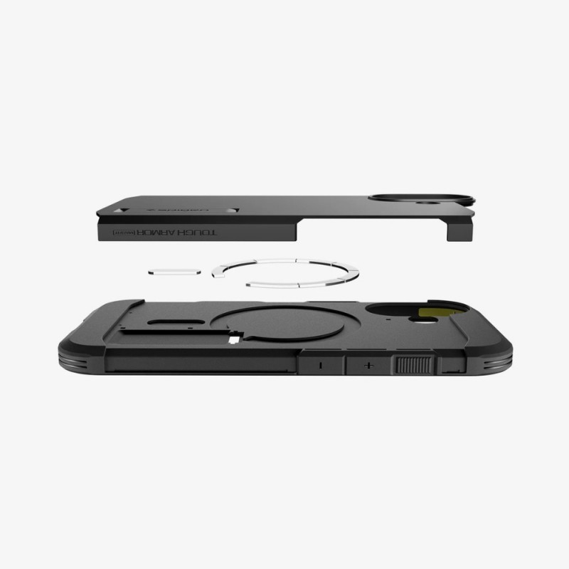 Оригинален кейс Spigen Tough Armor T Magsafe, За iPhone 17 (6.3), Черен