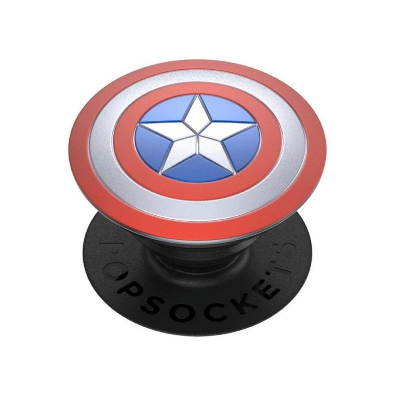 Оригинален попсокет PopSockets® PopGrip License Enamel Domed Captain America Shield, Многоцветен