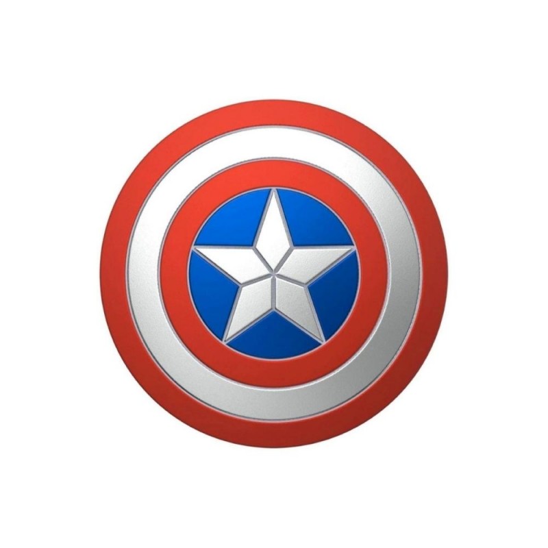 Оригинален попсокет PopSockets® PopGrip License Enamel Domed Captain America Shield, Многоцветен