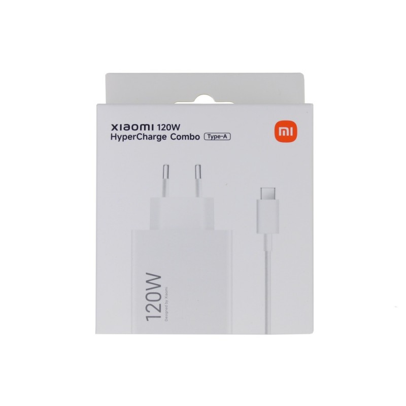 Оригинално зарядно устройство комплект Xiaomi, 120W, 6A, 1 x USB-A с USB-C кабел, BHR9462EU, Бял