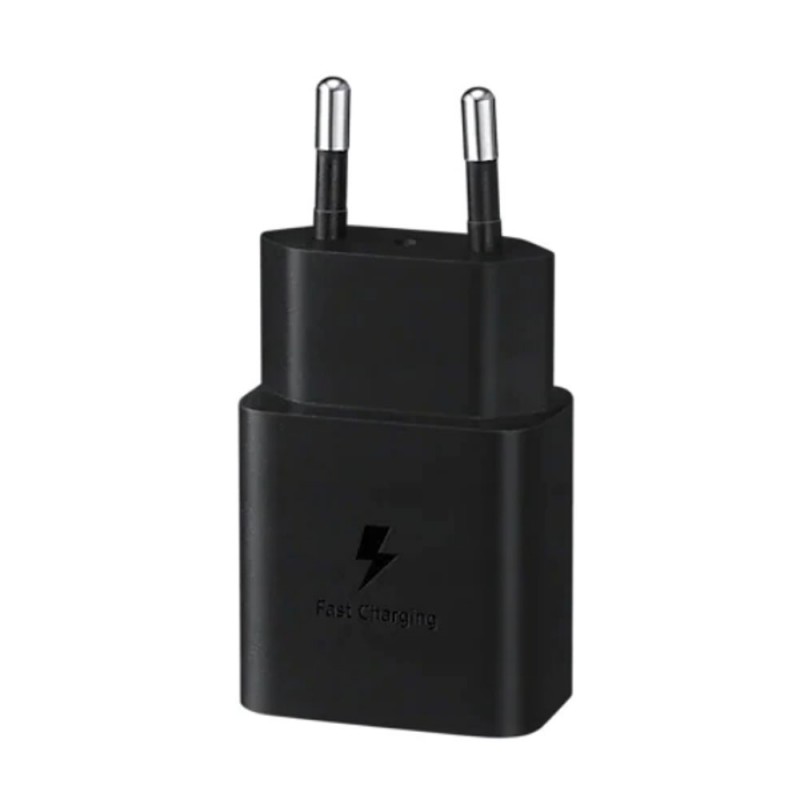 Оригинално зарядно устройство комплект Samsung EP-T1510XBEGEU с кабел 15W USB-C, 220V Super Fast Charging в кутия, Черно