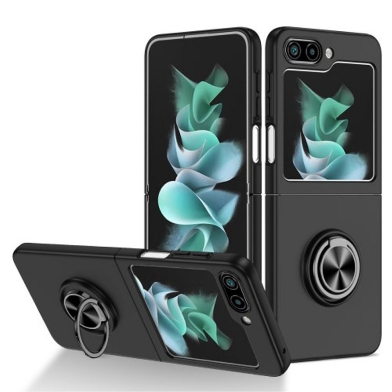 Пластмасов кейс bSmart Ring Case, За Samsung Galaxy Z Flip5 5G, Черен