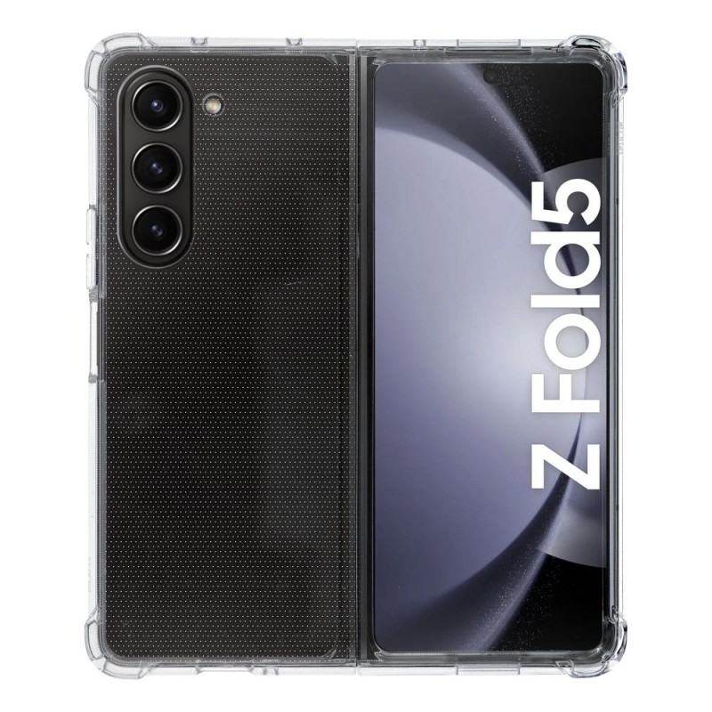 Пластмасов кейс MBX със силиконова рамка, За Samsung Galaxy Z Fold5 5G, Прозрачен