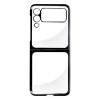 Пластмасов прозрачен кейс MBX с кант, За Samsung Galaxy Z Flip3 5G, Черен