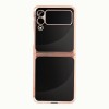 Пластмасов прозрачен кейс MBX с кант, За Samsung Galaxy Z Flip3 5G, Златист