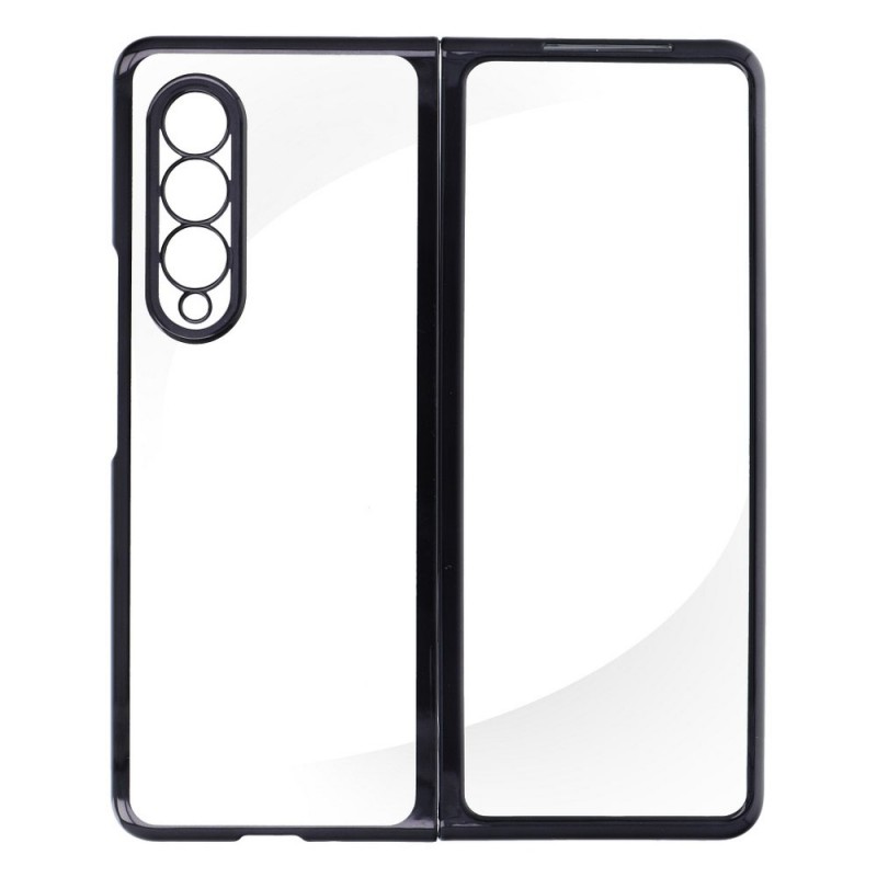 Пластмасов прозрачен кейс MBX с кант, За Samsung Galaxy Z Fold3 5G, Черен