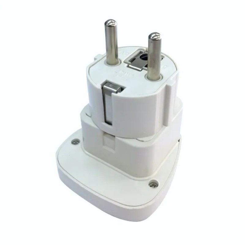 Преходник Plug Adapter UK / US to Europe, MBX, в плик, Бял