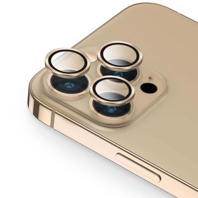 Протектор задна камера метални рингове MBX за iPhone 13 Pro, 13 Pro Max, Златист