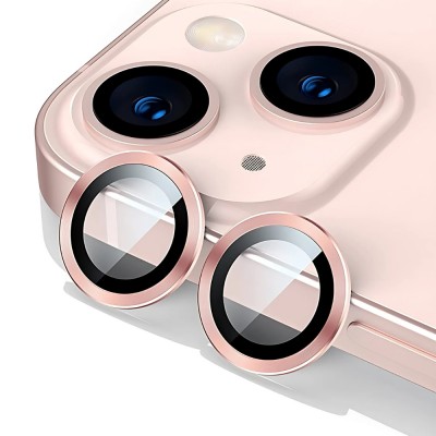 Протектор задна камера метални рингове MBX за iPhone 15, 15 Plus, Розов