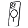 Силиконов кейс bSmart Chrome Magsafe с протектори за камерите, За iPhone 14 Pro Max (6.7), Черен